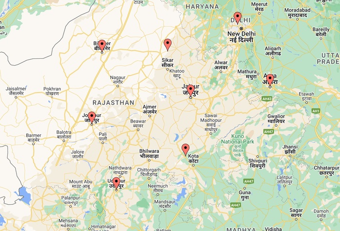 Rajasthan et Holi ( fête des couleurs)